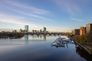 Massachusetts Prints: Boston Skyline with Longfellow Bridge