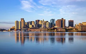 High Rises Prints: Boston Skyline at sunrise, Boston
