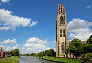 Boston Prints: The Boston Stump, St. Bartolphs church, Wormgate, Boston, Lincolnshire