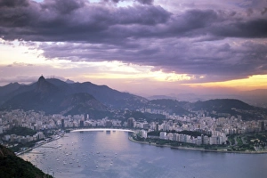 Botafogo Prints: Botafogo bay at sunset, Rio de Janeiro, Brazil, South America