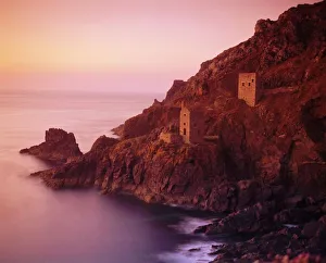 Tough Prints: Botallack Tin Mine on the coast, Cornwall, England, UK