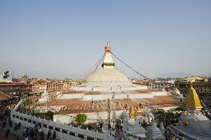 Images Dated 19th April 2010: Boudha Stupa (Chorten Chempo), Boudhanath, Kathmandu, Nepal, Asia