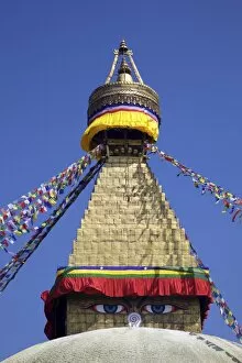 Images Dated 1st October 2010: Boudhanath Stupa, ancient holy Buddhist site and UNESCO World Heritage Site