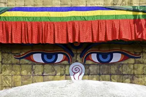 Boudhanath Stupa, ancient holy Buddhist site and UNESCO World Heritage Site
