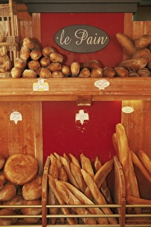 Corsica Prints: Boulangerie, Ile Rousse, Corsica, France, Europe