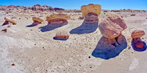 Boulders in Devils Playground called Gnomes of Desolation, Petrified Forest National Park, Arizona, United States of America, North America