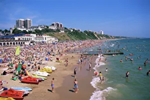 Crowded Prints: Bournemouth, Dorset, England, United Kingdom, Europe
