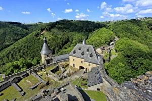 Fortresses Prints: Bourscheid Castle in the Valley of Sauer River