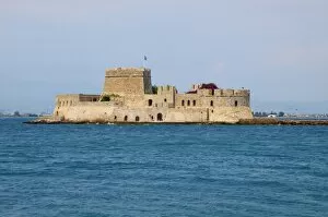 Bourtzi island, Nafplion, Peloponnese, Greece, Europe
