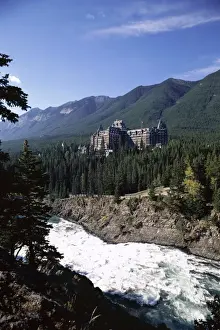 White Water Prints: Bow River and Banff Springs Hotel, Banff National Park, Rocky Mountains
