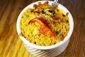 Crustacean Prints: A bowl of lobster mac n cheese, a dish made with locally landed seafood