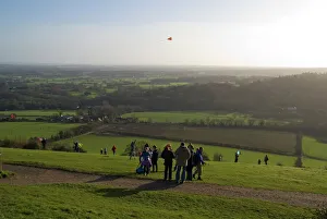 Surrey Prints: Box Hill in winter, Surrey, England, United Kingdom, Europe