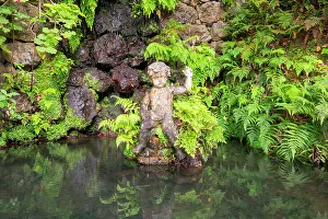 Ferns Prints: Boy sculpture at Monte Palace Tropical Garden