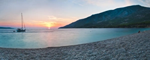 Adriatic Prints: Brac Island, Zlatni Rat Beach at sunset, Bol, Dalmatian Coast, Adriatic, Croatia, Europe