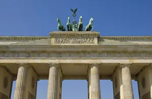 The Brandenburg Gate with the Quadriga winged victory statue on top, Pariser Platz