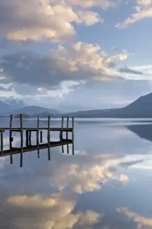 Borrowdale Prints: Brandlehow Bay, Borrowdale, Lake Derwent Water at daybreak, Lake District National Park