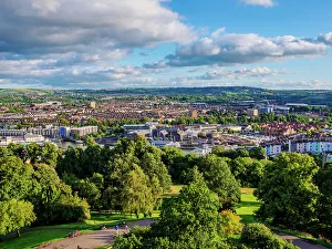 Coastal Views Prints: Brandon Hill Park, elevated view, Bristol, England, United Kingdom, Europe
