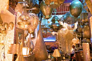 Crafts Prints: Brass Shop, Medina, Fez, Morocco, North Africa, Africa
