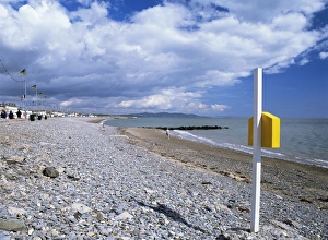Bray beach and lifebuoy, Bray, Co