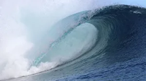 Tahiti Prints: Breaking wave, Teahupo'o, Tahiti, French Polynesia, South Pacific, Pacific