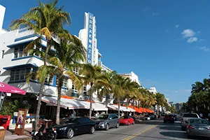 Hotels Prints: Breakwater Hotel, Ocean Drive, South Beach, Miami Beach, Florida, United States of America