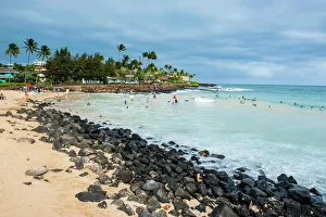 Kauai Prints: Brennecke Beach, Kauai, Hawaii, United States of America, Pacific