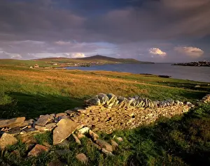 Shetland Prints: Bressay, Lerwick town and Bressay Sound from Bressay island
