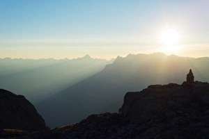 Rhone Alpes Prints: Brevant landscape at sunset, Chamonix, Rhone Alpes, Haute Savoie, France, Europe
