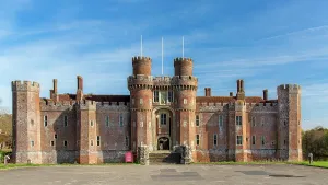 Royal Prints: The brick built 15th century Herstmonceux Castle, East Sussex, England, UK