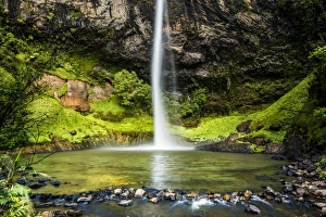 Bridal Veil Falls (Waireinga) near Raglan, Waikato, North Island, New Zealand, Pacific