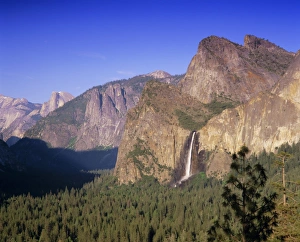 Bridalveil Falls and Yosemite Valley