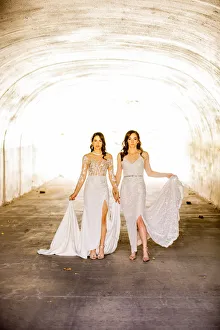 Love Prints: Brides first look pre-wedding ceremony, Corona, California, United States of America