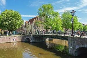 Amsterdam Prints: Bridge over Brouwersgracht canal, Amsterdam, The Netherlands, Europe