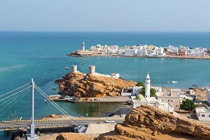 Arabian Prints: Bridge connecting Sur Township to Al Ayjah village