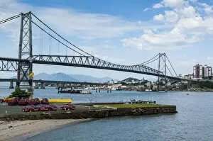 Suspension Collection: Bridge linking Florianopolis on Ilha Catarina (Santa Catarina Island) with the Continent