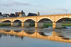 Amboise Prints: Bridge Marechal Leclerc over the Loire River at Amboise