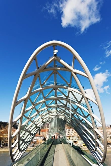 Bridge Of Peace Prints: Bridge of Peace on Mtkvari River, Tbilisi, Georgia, Caucasus, Central Asia, Asia