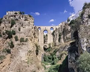 The bridge Puente Nuevo above the gorge of the River Rio Guadalevin, Ronda, Province Malaga, Andalusia, Spain, Europe