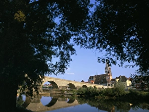 Wurzburg Prints: Bridge over the River Main