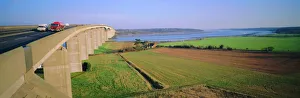 Suffolk Prints: Bridge over the River Orwell, Essex / Suffolk border, England