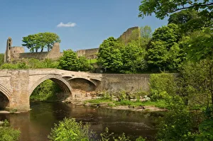Flowing Prints: Bridge over the River Tees at Barnard Castle, Yorkshire, England, United Kingdom, Europe