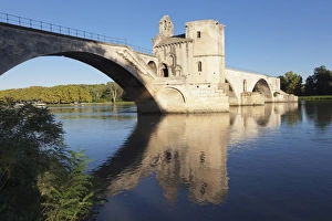 Avignon Prints: Bridge St. Benezet over Rhone River, UNESCO World Heritage Site, Avignon, Vaucluse