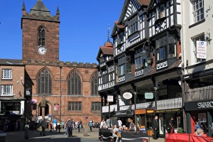 Anglican Prints: Bridge Street restaurants, Chester, Cheshire, England, United Kingdom, Europe
