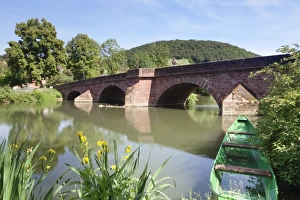 Rowing Boat Prints: Bridge over the Tauber River, Gamburg