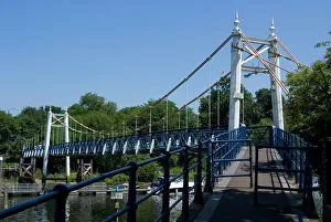 Bridges Prints: Bridge over the Thames near Teddington Lock, Teddington, near Richmond