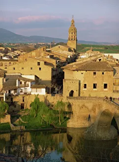 Euskadi Prints: Bridge and town of Puente de la Reina, on the Way of St