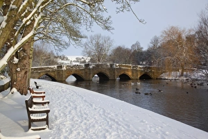 Arch Way Prints: Bridge over the Wye River, Bakewell, Derbyshire, England, United Kingdom, Europe