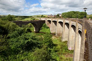 Day Time Prints: Bridges over Bervie Water at Inverbervie, Aberdeenshire, Scotland, United Kingdom, Europe