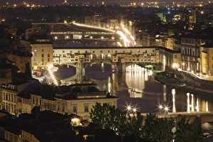 River Arno Prints: Bridges over the River Arno, Florence, Tuscany, Italy, Europe