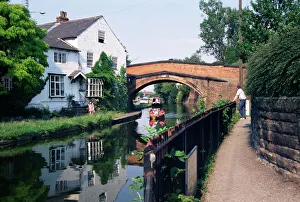 Canal Prints: Bridgewater Canal, completed in 1767, Lymm, Cheshire, England, United Kingdom, Europe